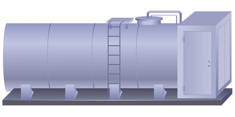 Блочная АЗС с защищенной топливораздаточной колонкой