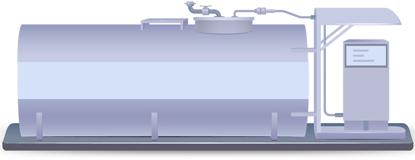 Классическая контейнерная АЗС с открытой ТРК